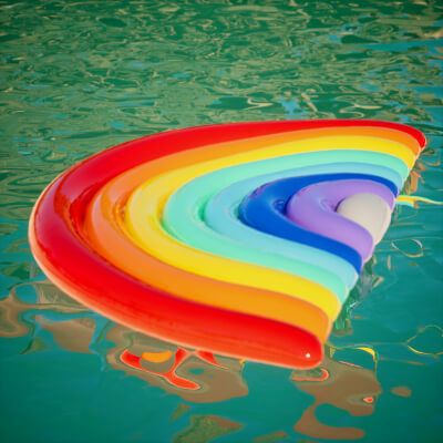 Click here to see preview images for "Rainbow Pool Float" Rainbow Pool Float