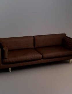 Contemporary Fabric Sofa 3D Model AQ3D