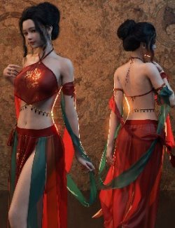 dForce WUK Dunhuang Iridescence Outfit for Genesis 8 and 8.1 Female