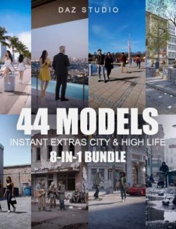 Instant Extras- City Life- 44 Models- DAZ Studio