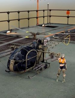 SA 313B Helicopter wt for DAZ3D
