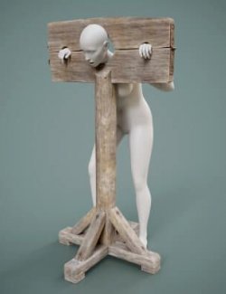Medieval Pillory Prop with Pose G9