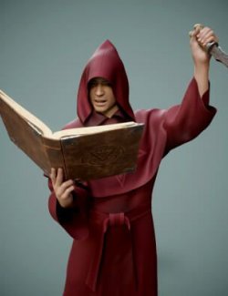 Sacrificial Occultist Outfit and Props for Genesis 9