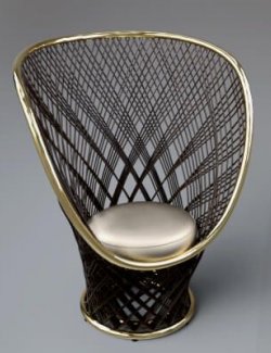 Modern Woven Accent Chair 3D Model AQ3D