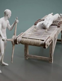 Medieval Punishment Rack Prop With Poses G9