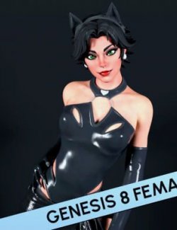 Fortnite Coastal Catwoman for Genesis 8 and 8
