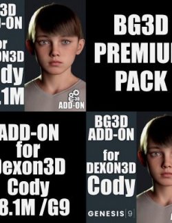BG3D Premium Pack Add-On for DEX Cody G8.1 Male - G9