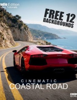 Cinematic Coastal Road - Free 12 Images - DAZ Studio
