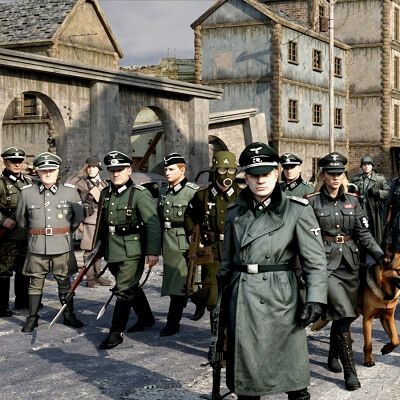 Click here to see preview images for "23 German Soldiers for WW2 Town Ruins" 23 German Soldiers for WW2 Town Ruins