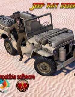 Jeep Rat Desert Low Poly
