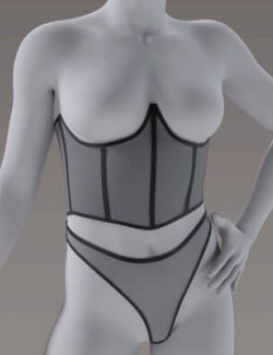 Sheer Mesh Lingerie Set for G8F