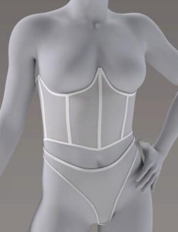 Sheer Mesh Lingerie Set for G8F