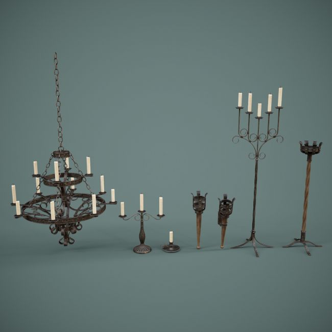 Click here to see preview images for "Medieval Light Set" Medieval Light Set