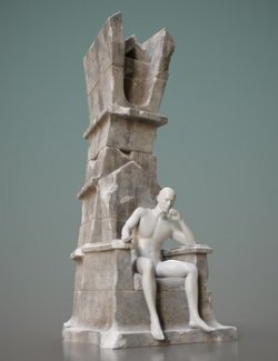 Stone Block Throne Prop With Poses G8 G9
