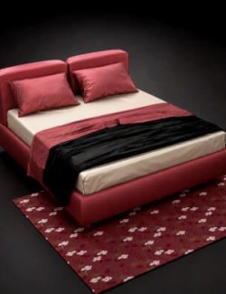 Elegant Modern Bed AQ3D