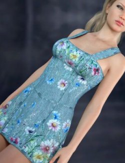 Denim Mini Dress for Genesis 8