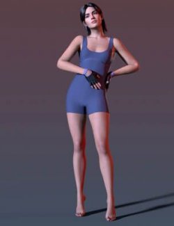 Fitness Jumpsuit and Sports Gloves G9
