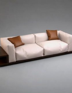 Modern 3 Seater Sofa 3D Model &ndash; Contemporary Living
