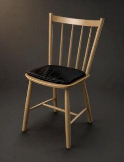 Modern Wooden Chair 3D Model AQ3D