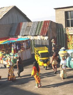 Street Of Africa for Daz Studio