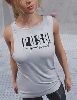 dForce Boyfriend Workout Shirt Genesis8-8.1 Female